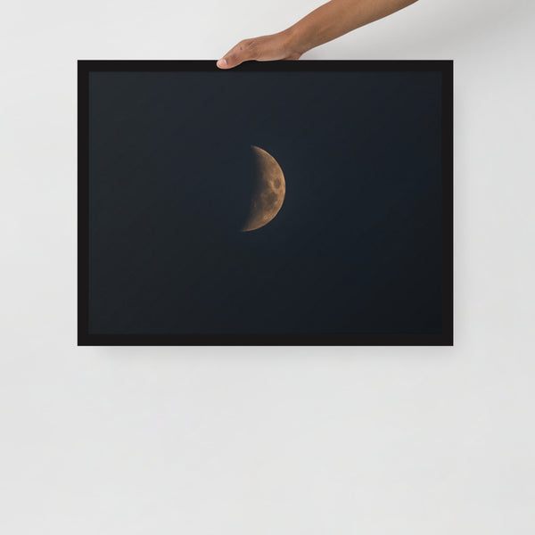 Quarter moon Framed poster